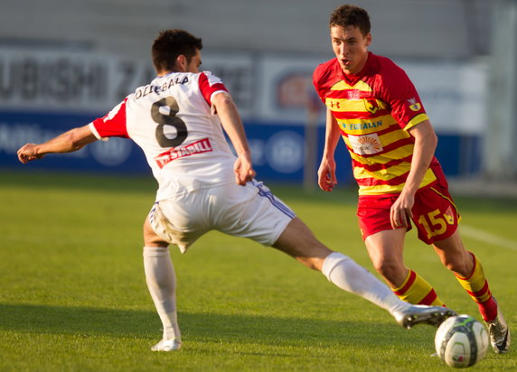 PIŁKA NOŻNA LIGA POLSKA GÓRNIK ZABRZE JAGIELLONIA (Przemysław Oziębała Jakub Tosik )