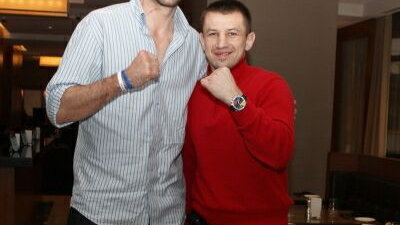 Marcin Gortat i Tomasz Adamek