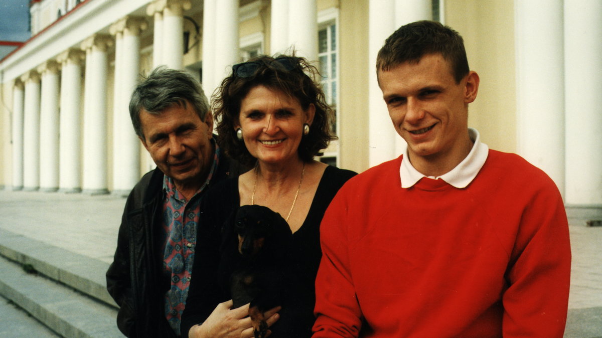 Waldermar Marszałek z żoną Krytysną i synem Bernardem