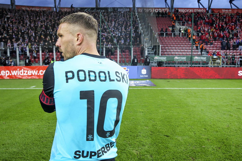 Lukas Podolski i kibice Górnika Zabrze