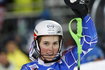 Vlhova of Slovakia reacts following the women's night slalom race of the Alpine Skiing World Cup in Flachau