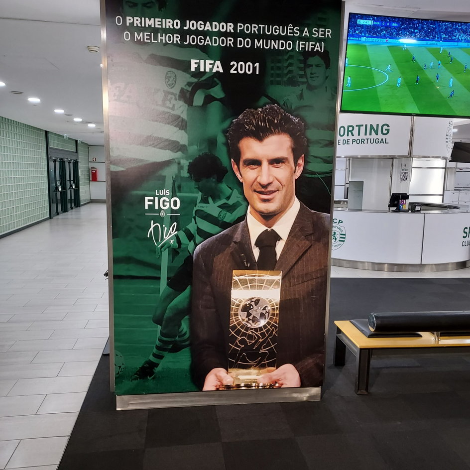 Zdjęcie Luisa Figo na stadionie Sportingu