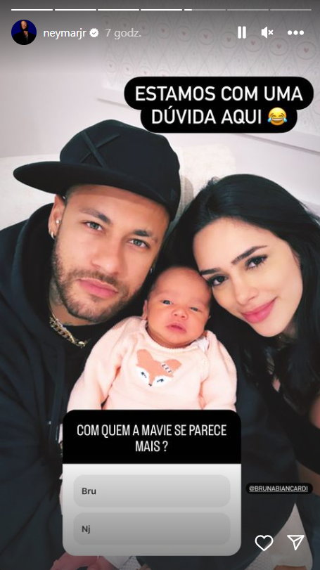 Neymar z partnerką i córką