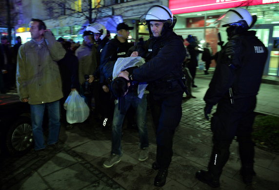 WARSZAWA KIBICE LAZIO POLICJA ZATRZYMANIE