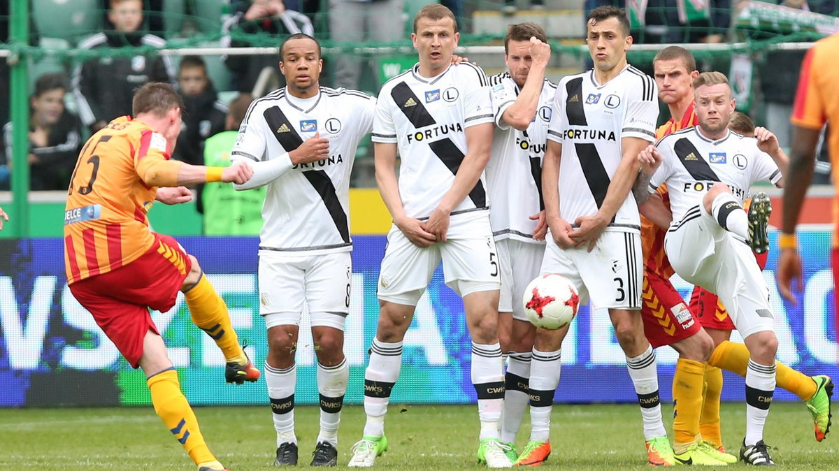 Pilka nozna. Ekstraklasa. Legia Warszawa - Korona Kielce. 17.04.2017