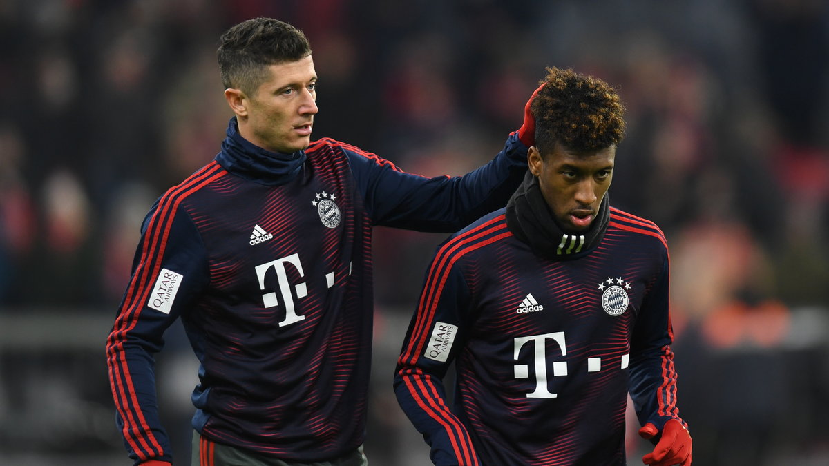 Robert Lewandowski (z lewej) i Kingsley Coman