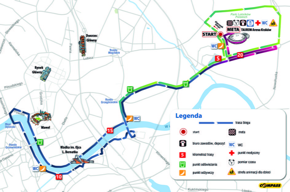 Trasa 4. PZU Cracovia Półmaratonu Królewskiego