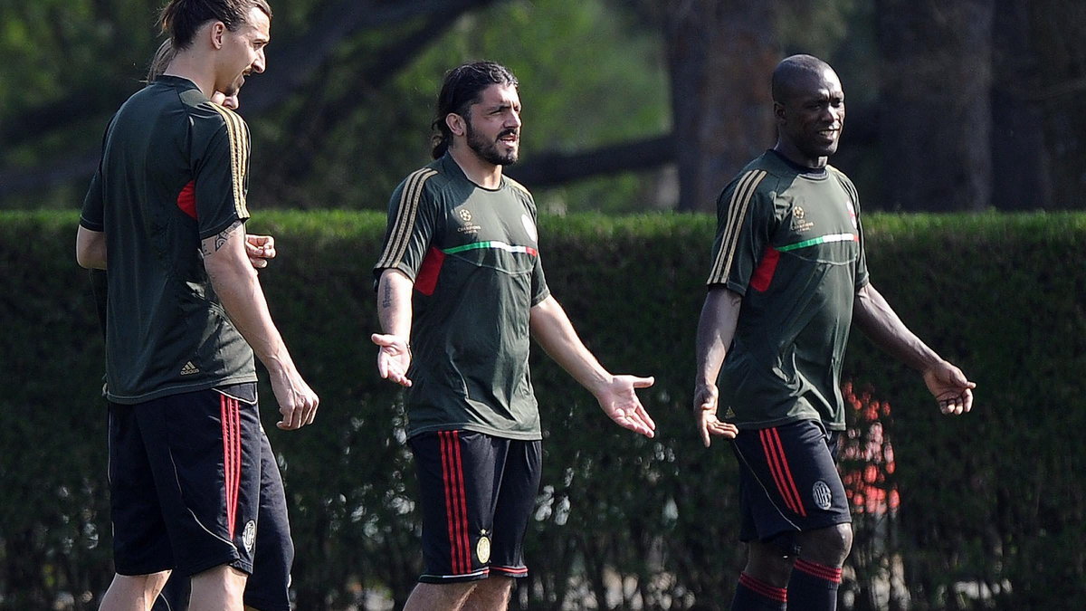 Trening piłkarzy AC Milan