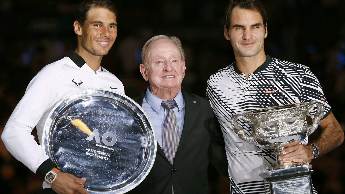 Rafael Nadal Rod Laver Roger Federer