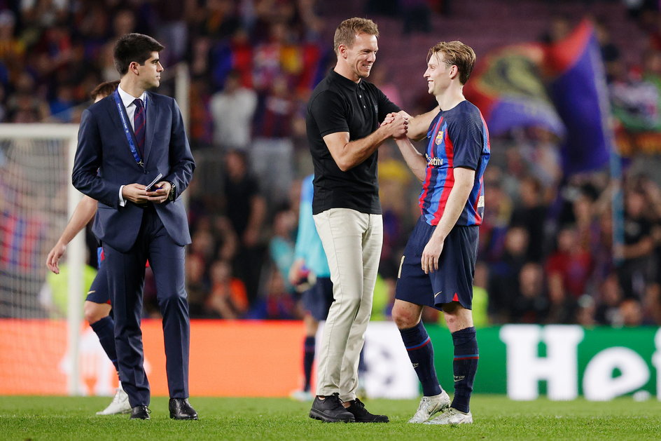 Julian Nagelsmann miał sporo powodów do zadowolenia po wygranej z Barceloną (3:0).