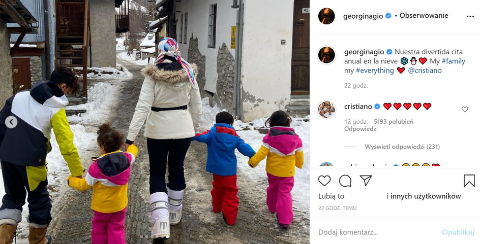 Zdjęcie z Instagramu Georginy Rodriguez