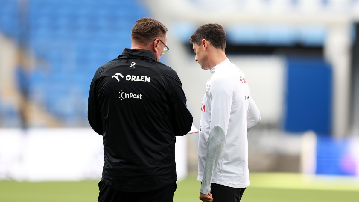 Czesław Michniewicz i Robert Lewandowski