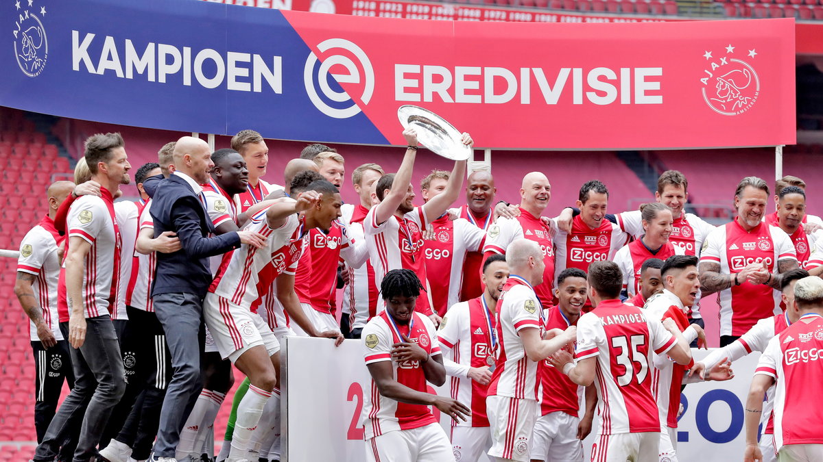 Ajax Amsterdam wygrywający Eredivisie w sezonie 2020/21