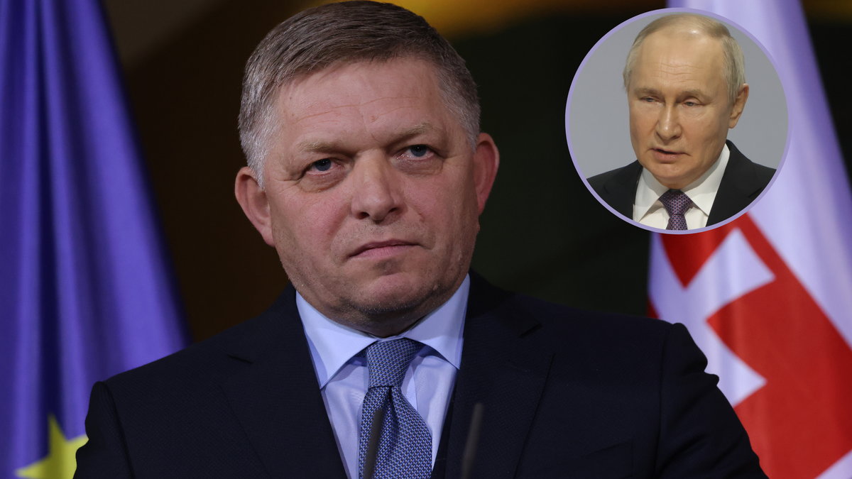 Robert Fico oraz Władimir Putin