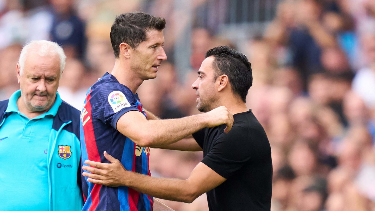 Robert Lewandowski i Xavi