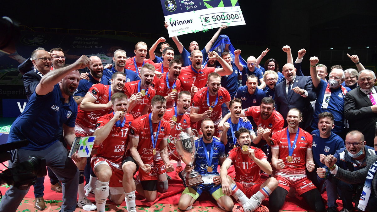 Grupa Azoty ZAKSA Kędzierzyn-Koźle świętuje triumf w Lidze Mistrzów 2021