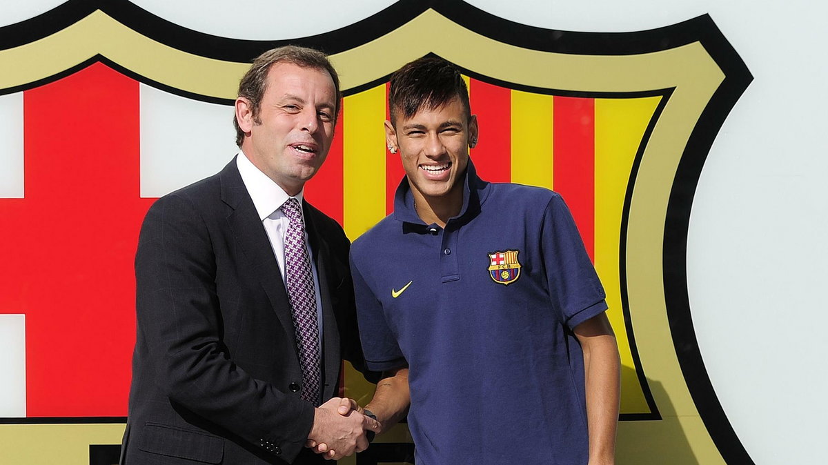 Prezes Sandro Rosell i Neymar