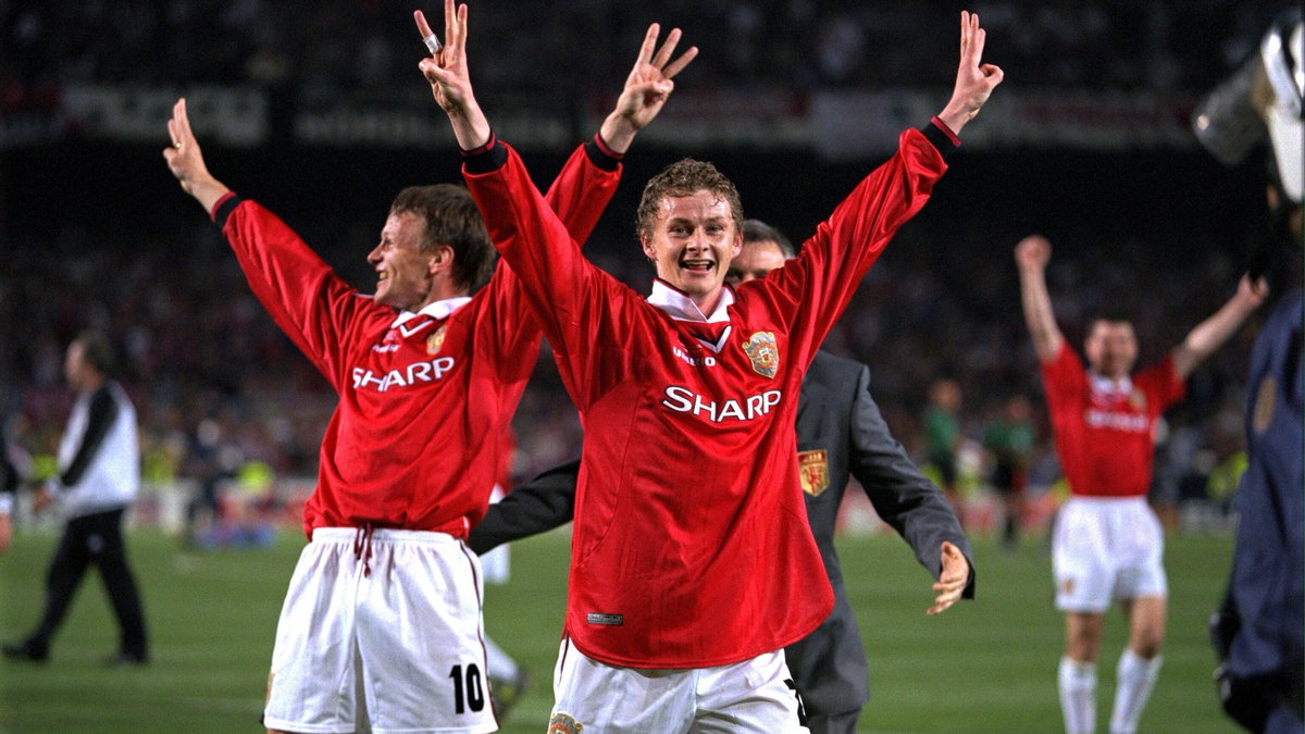 Sheringham i Solskjaer - bohaterowie finału Ligi Mistrzów 1999