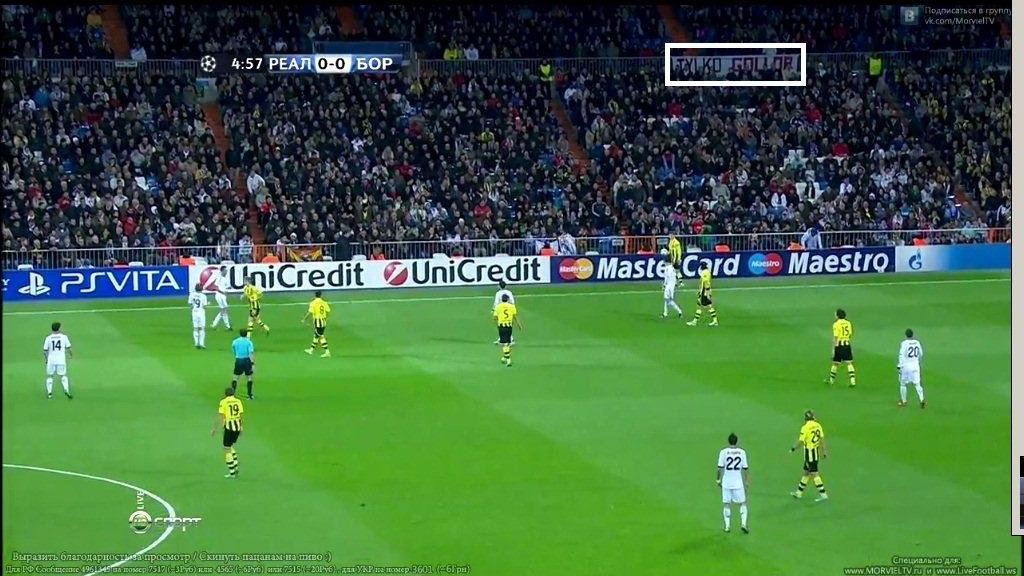Psikus polskich kibiców na meczu Real Madryt - Borussia Dortmund