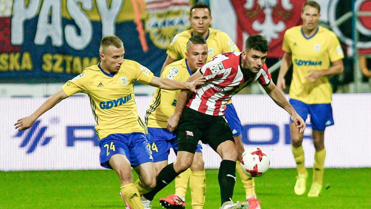 Pilka nozna. Ekstraklasa. Arka Gdynia - Cracovia. 29.09.2017