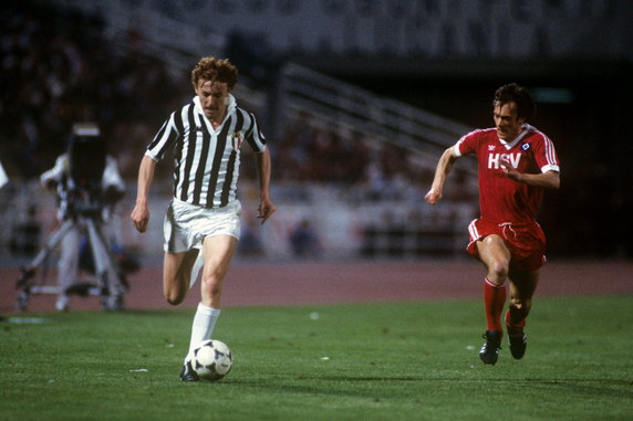 Zbigniew Boniek w finale Ligi Mistrzów 1983