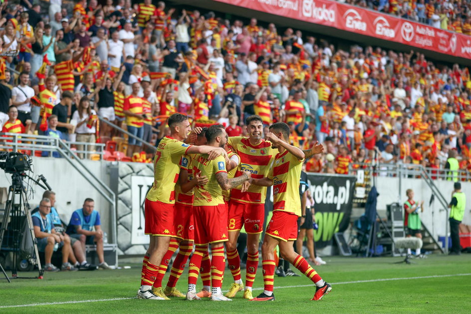 Pilka nozna. PKO Ekstraklasa. Jagiellonia Bialystok - Gornik Zabrze. 27.08.2023