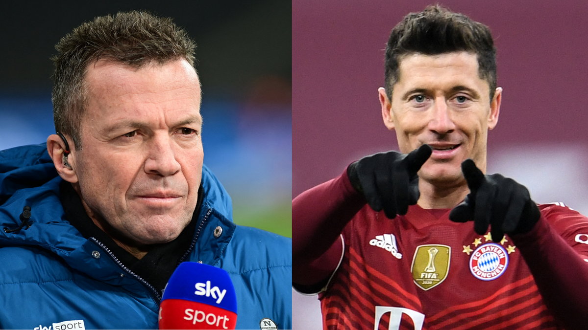 Od lewej: Lothar Matthaeus i Robert Lewandowski