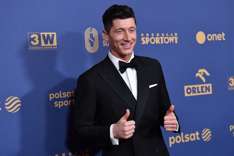 Robert Lewandowski podczas gali 87. Plebiscytu "Przeglądu Sportowego"