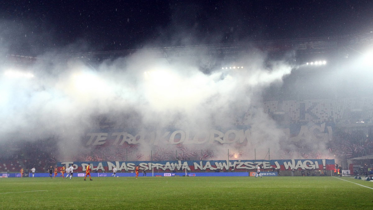 Kibice na stadionie Górnika Zabrze