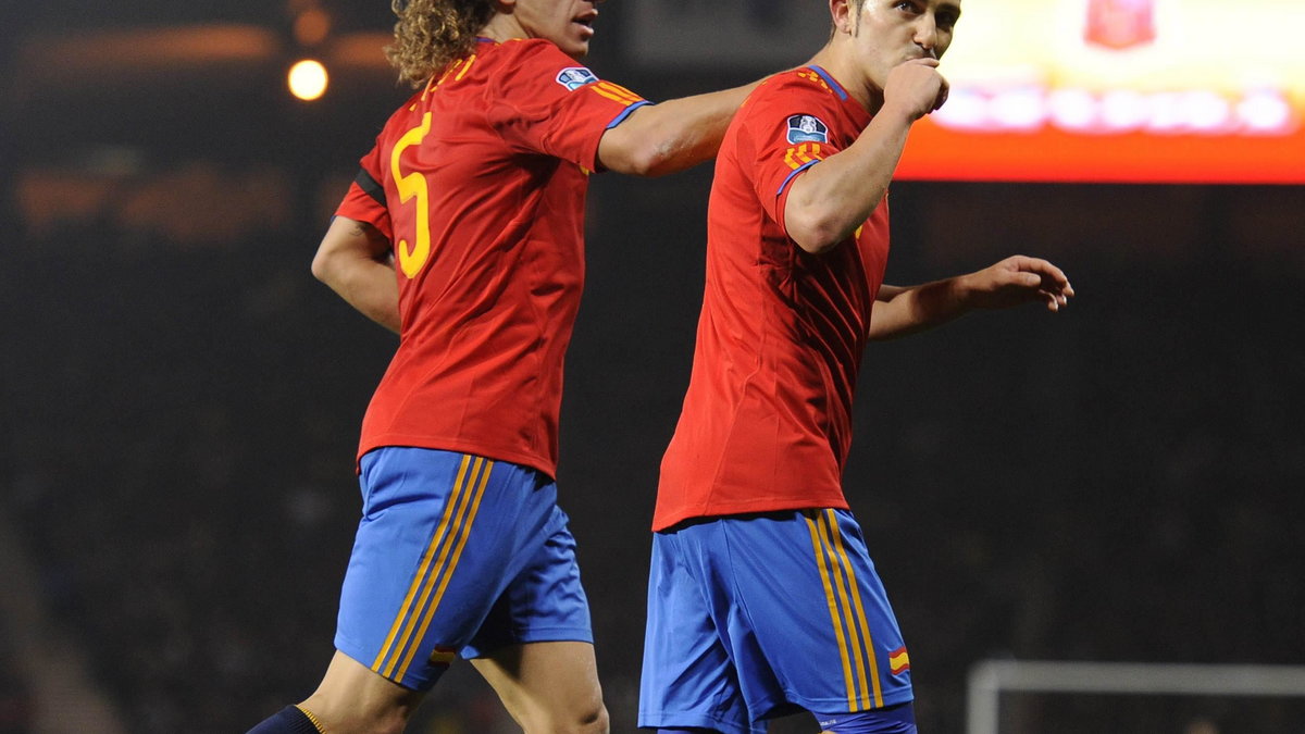 David Villa (P) i Carles Puyol (L)