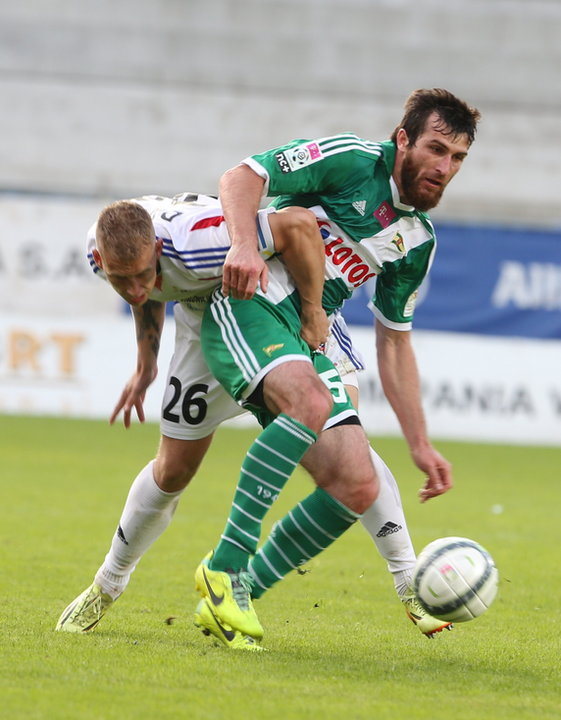 PIŁKA NOŻNA EKSTRAKLASA GÓRNIK ZABRZE LECHIA GDAŃSK (Adam Danch Zaur Sadajew )