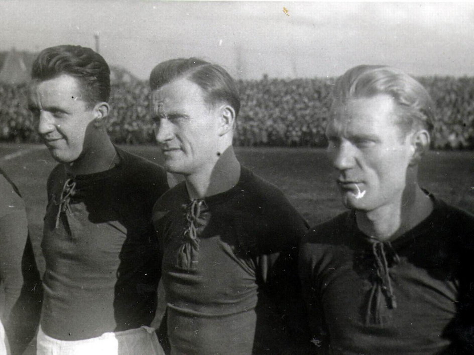 Poznań, rok 1949. Na zdjęciu legendarne trio ABC. Od lewej: Henryk Czapczyk, Teodor Anioła, Edmund Białas.