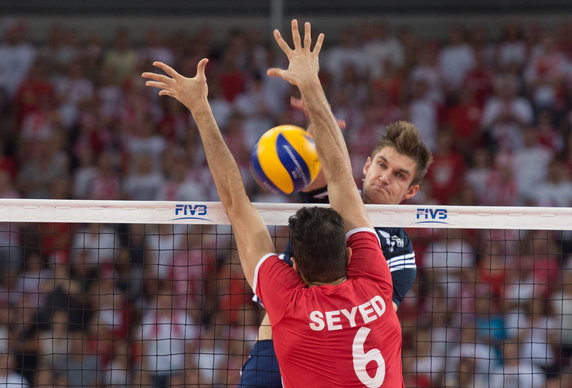 SIATKÓWKA FIVB MISTRZOSTWA ŚWIATA 2014 POLSKA IRAN (Karol Kłos Mousavi Eraghi Seyed Mohammad )