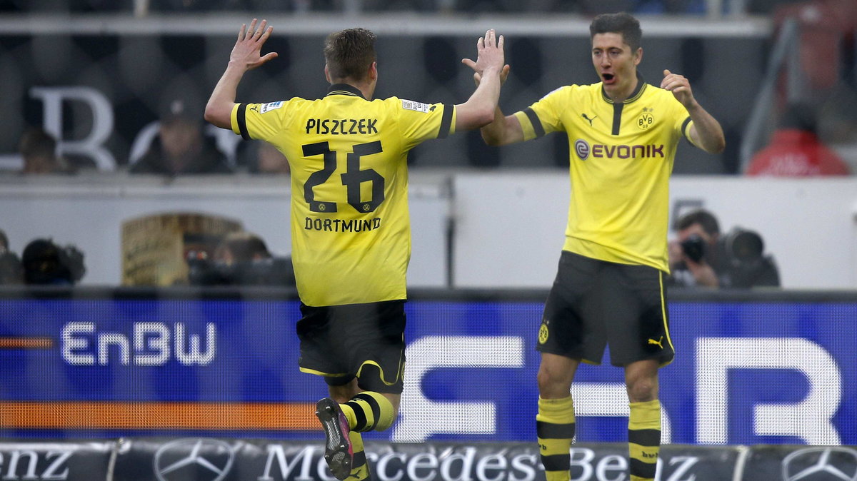 Łukasz Piszczek (L) i Robert Lewandowski (P)