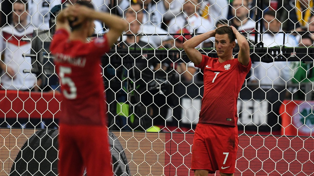 FRANCJA PIŁKA NOŻNA UEFA EURO 2016 POLSKA NIEMCY (Arkadiusz Milik Krzysztof Mączyński)