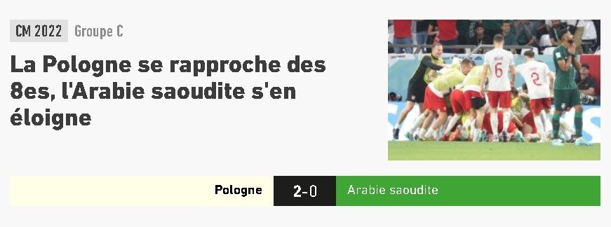 "Polska bliżej fazy pucharowej, Arabia Saudyjska dalej" - pisze "L'Equipe".