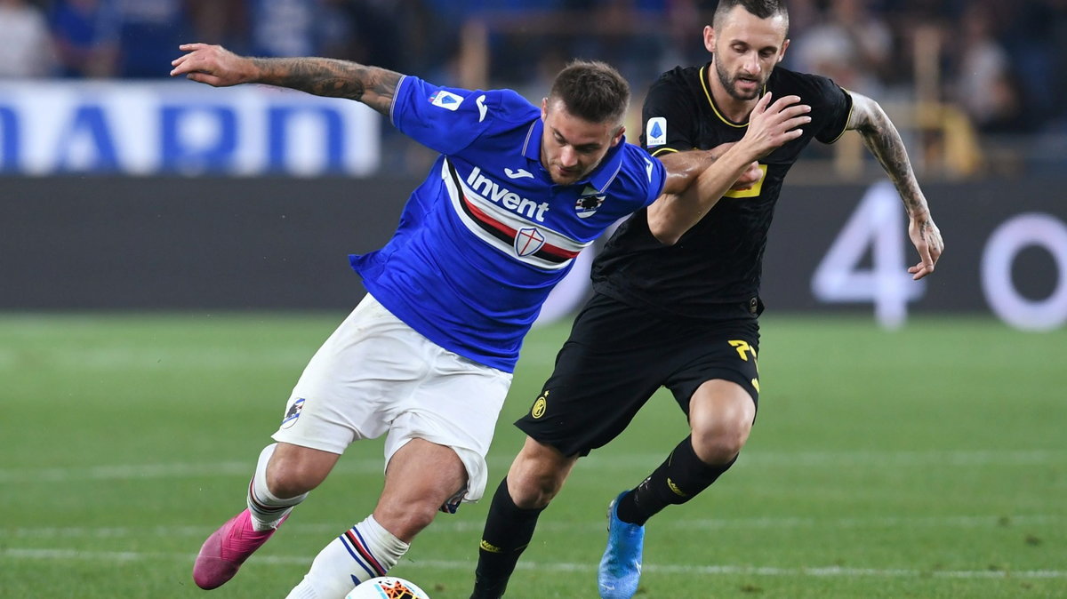 Karol Linetty (Sampdoria Genua) i Marcelo Brozović (Inter Mediolan)