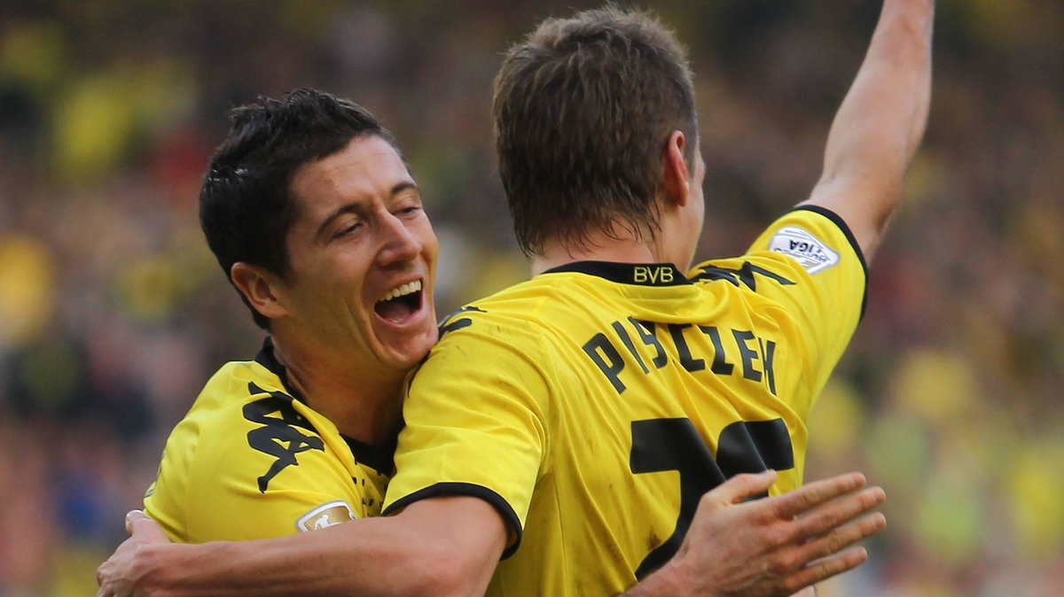 Łukasz Piszczek (P) i Robert Lewandowski