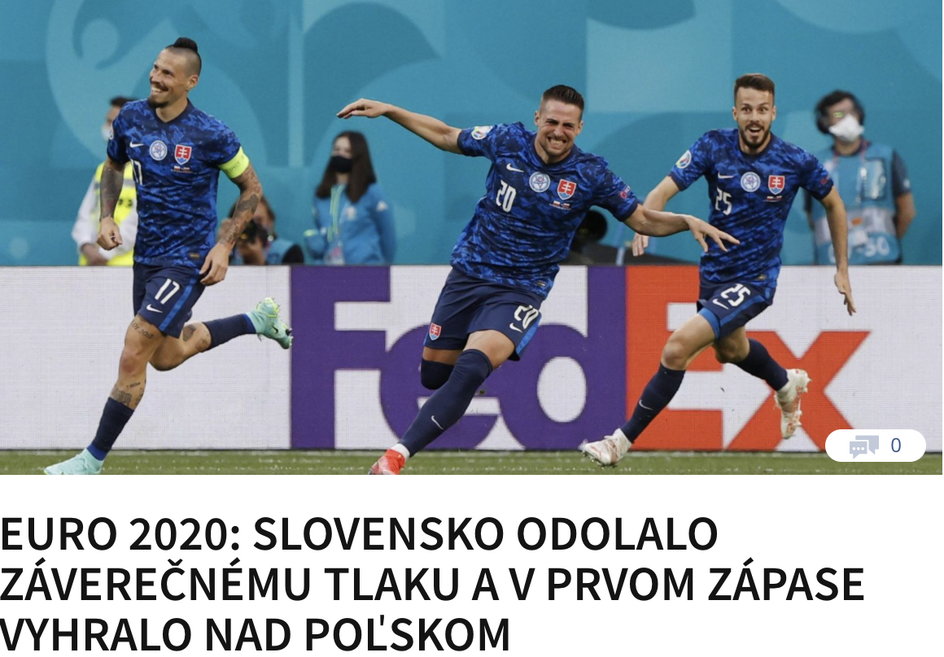 "Euro 2020: Słowacja wytrzymała presję i wygrała z Polską w pierwszym meczu"