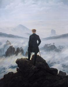 Oryginał - Caspar David Friedrich „Wędrowiec nad morzem mgły”