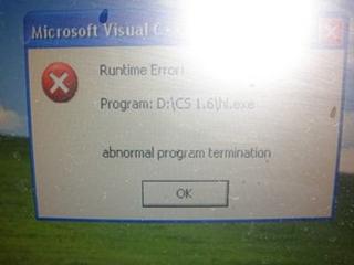 Mam Problem W Cs 1 6 Wyskakuje Mi Blad Microsoft Visual C Runtime Library Runtime Error Program D Cs 1 6 Hl Exe Abnormal Program Termination Prosze Pomozcie Zapytaj Onet Pl