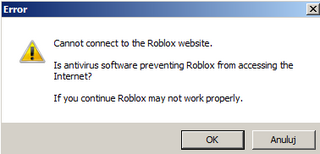 Cannot Connect To The Roblox Website Is Antivirus Software Preventing Roblox From Accessing The Internet If You Continue Roblox May Not Work Properly Zapytaj Onet Pl - cannot connect to roblox website is antivirus software preventing