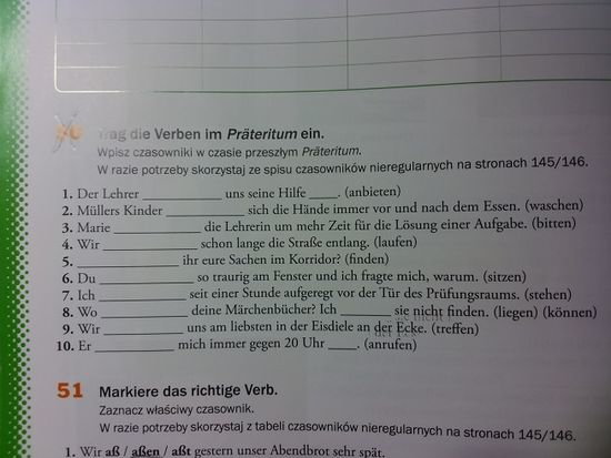 Kennenlernen w czasie przeszlym