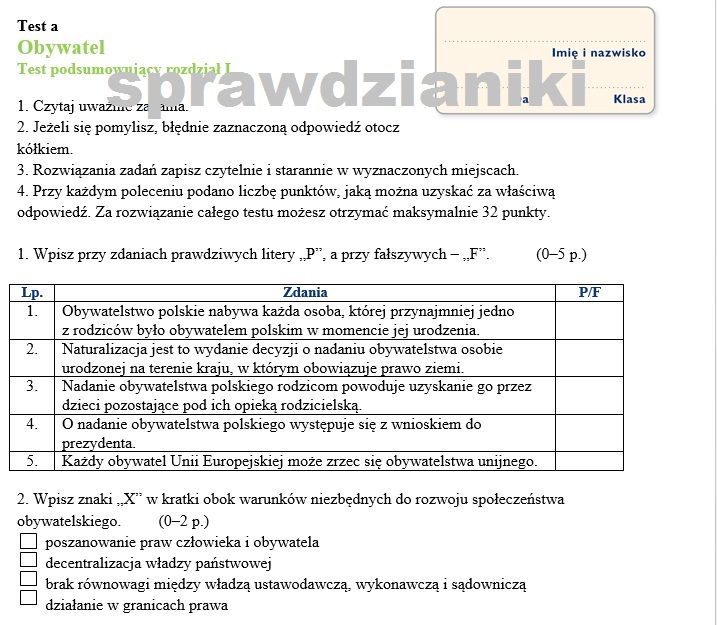 Sprawdzian Wos Klasa 1 Liceum Hej mam sprawdzian z Wosu "w centrum uwagi" - Zapytaj.onet.pl