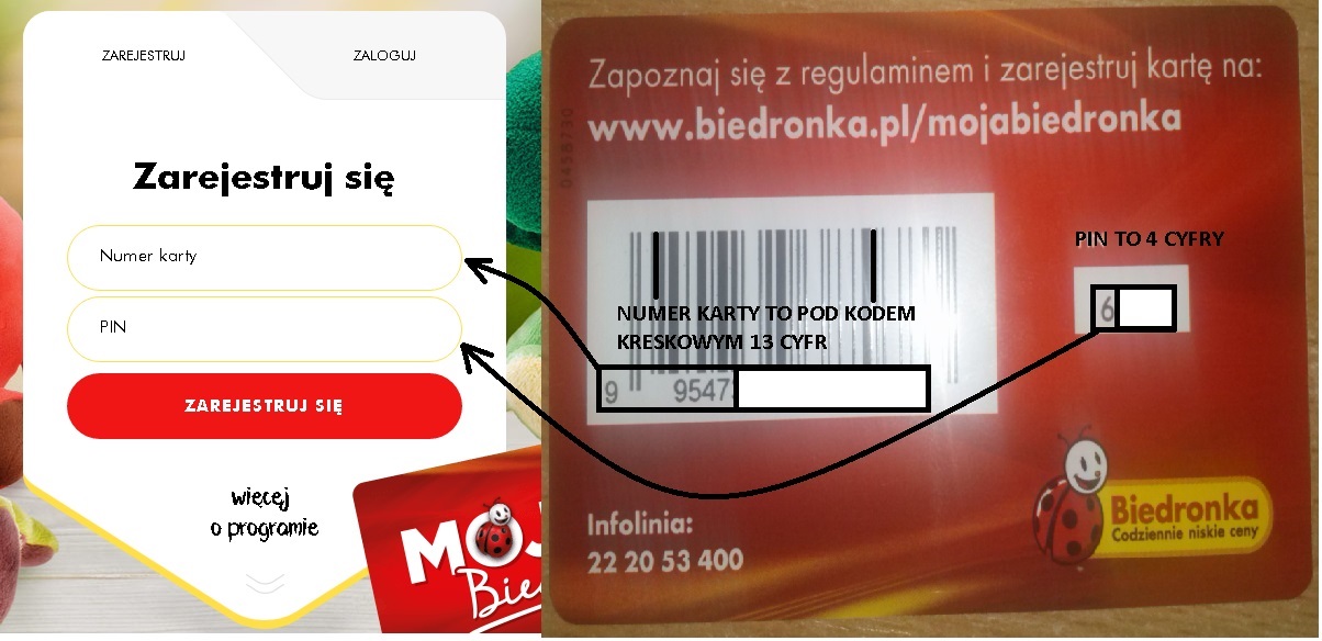 Jak zarejstrowac swoją kartę moja Biedronka na stronie Biedronki? -  Zapytaj.onet.pl -