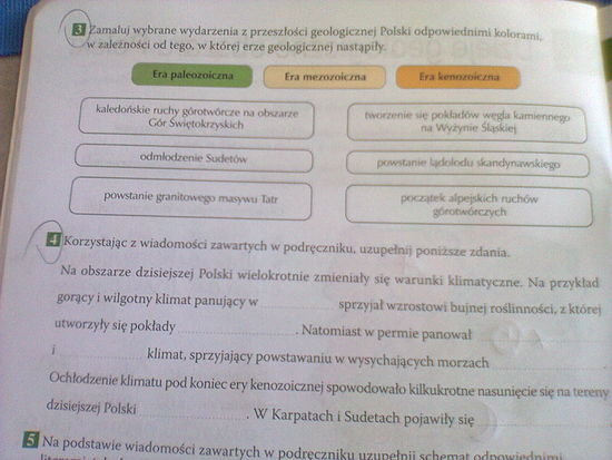 Geografia Planeta Nowa 3, strona 10 zadanie 3 i 4. Pomożecie