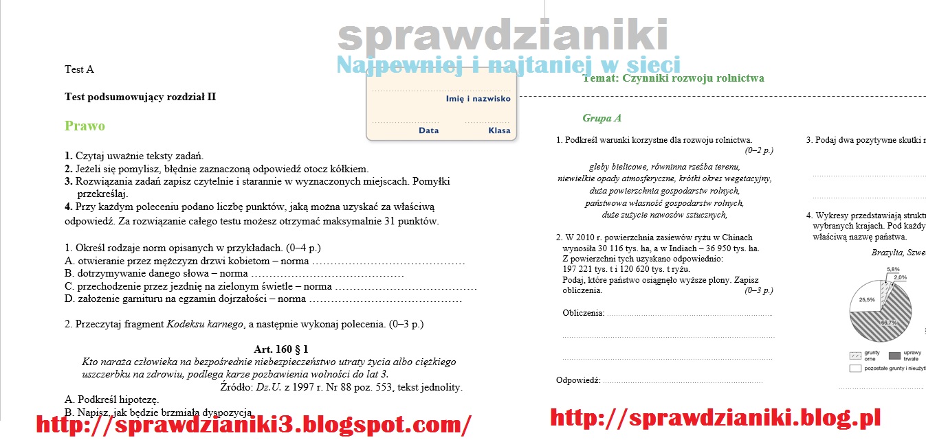 Sprawdziany Wos Dziś I Jutro 2 Czy wiecie gdzie mogę znaleźć sprawdziany i odpowiedzi do testów za