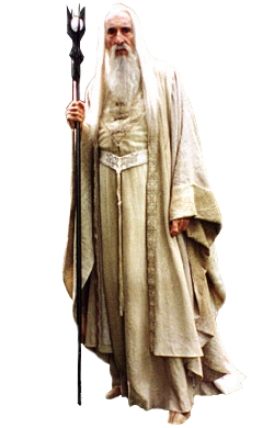 Saruman- czarodziej, Wielki Mędrzec, wcześniej przyjaciel Gandalfa, później jego przeciwnik, stoi bardziej po stronie zła