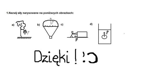Zadanie ze sprawdzianu - Fizyka - Siły w przyrodzie – zadania, ściągi i