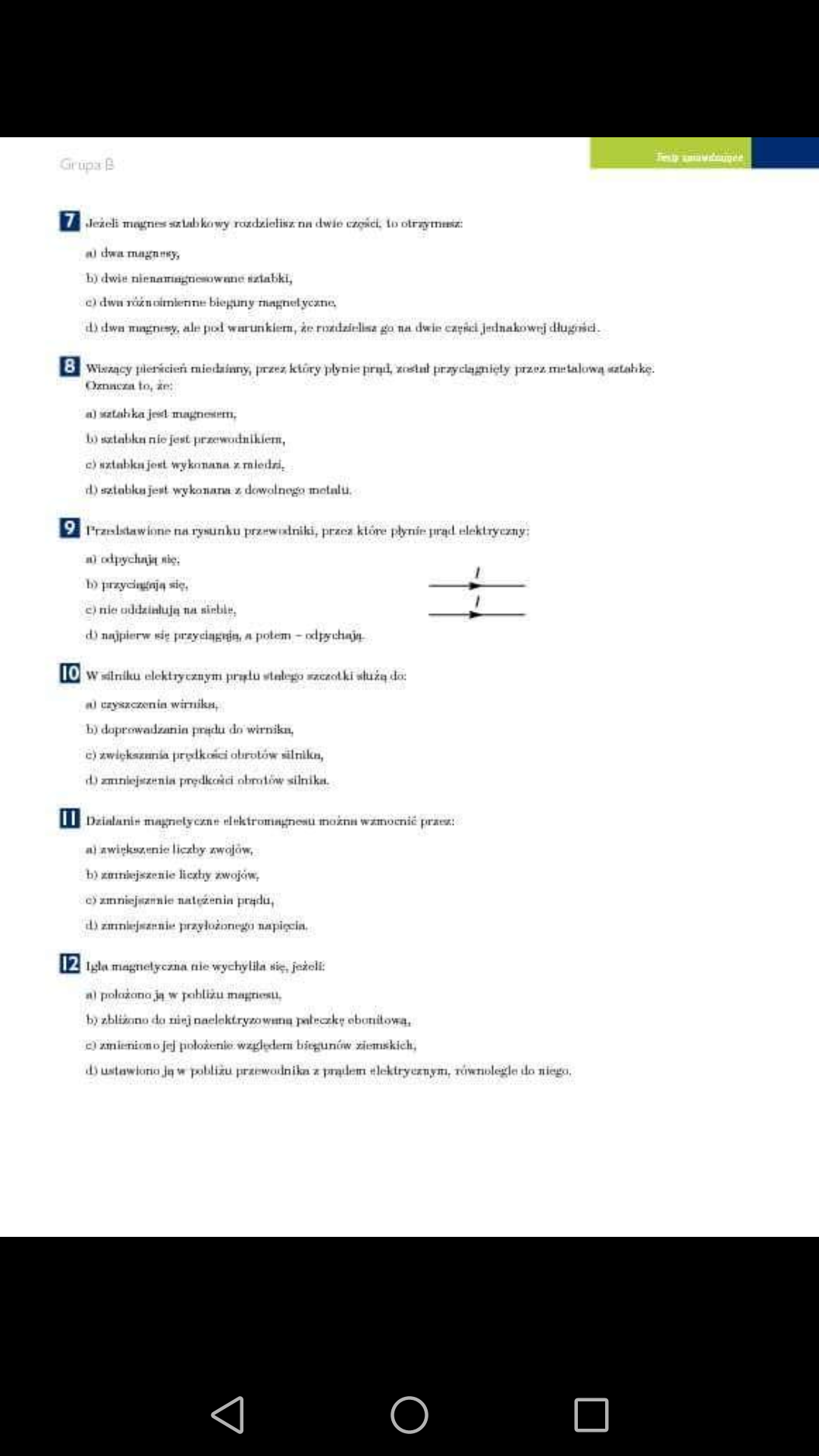 Testy Z Fizyki Klasa 8 Elektrostatyka Fizyka Magnetyzm Klasa 8 Test - Margaret Wiegel